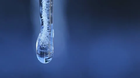 Icicle Melting Water Drips Stock Footage