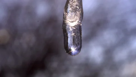 Icicle in the sun Stock Footage 232391657