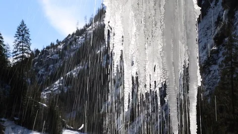 Icicle thaw Stock Footage 99330364