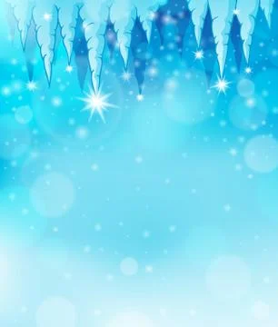 Icicle theme image - illustration. Stock Illustration