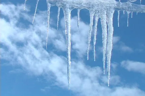 ICICLES AND CLOUDS Stock Footage 100244