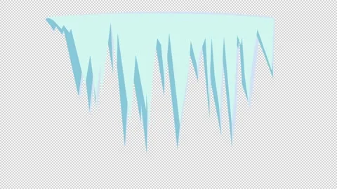 Icicles. Animation of a spring drop. Cartoon Stock Footage 146304225