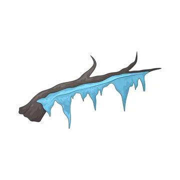 Icicles on Branch illustration 스톡 일러스트