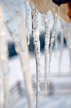 Icicles close-up | macro photography Stock Photos
