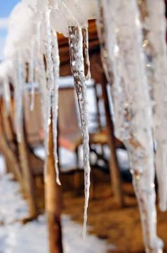Icicles close-up | macro photography Stock Photos