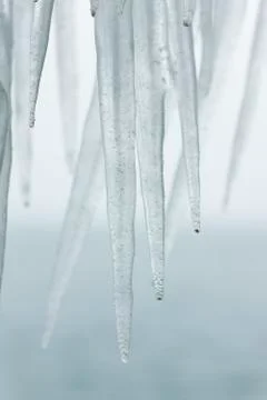 Icicles, close-up Foto stock