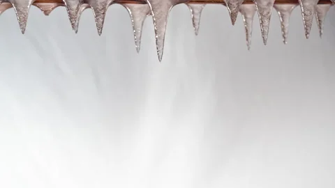 Icicles cluster and grow down. Stock Footage 148521848