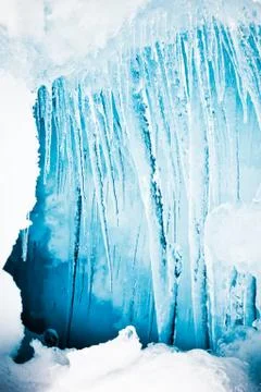 Icicles cold tone Stock Photos