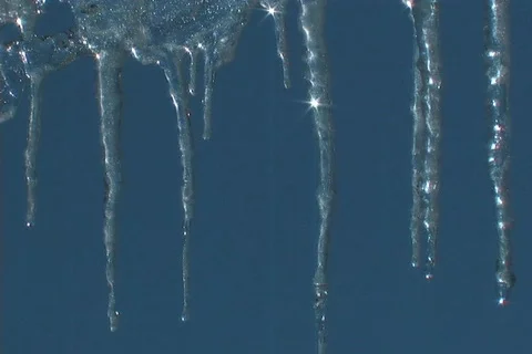ICICLES DRIPPING  Stock Footage 100246