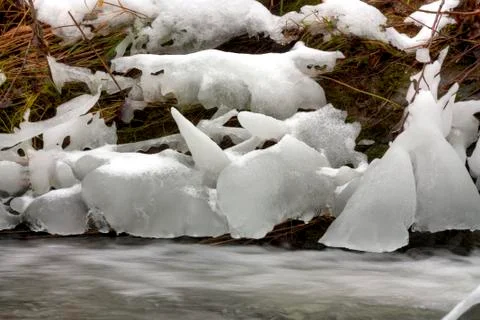 Icicles formations Stock Photos