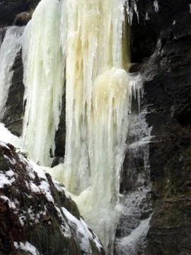 Icicles  glacial cataract Foto stock