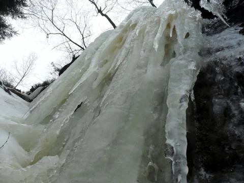 Icicles  glacial cataract Foto stock