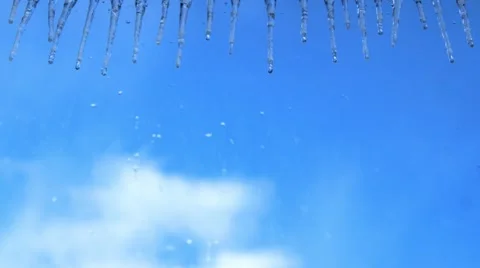 Icicles grow Stock Footage 48649351