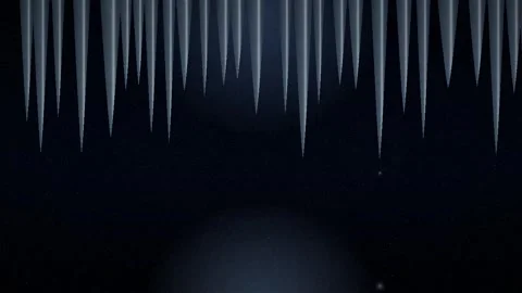 Icicles Hanging from Top Dark Background Motion Graphics Stock Footage 347810060