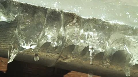 Icicles.  HD Stock Footage 10607575