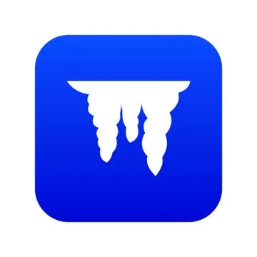 Icicles icon digital blue 스톡 일러스트