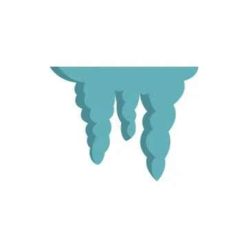 Icicles icon in flat style 스톡 일러스트