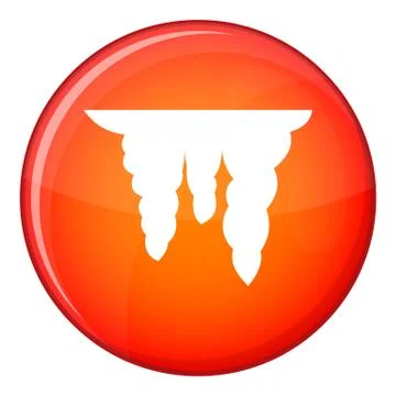 Icicles icon, flat style 스톡 일러스트
