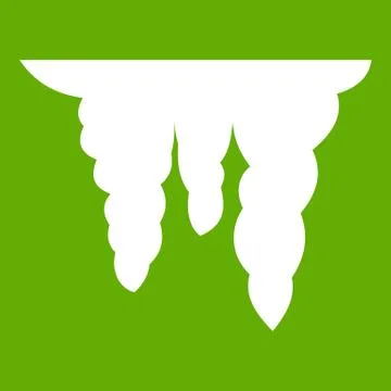 Icicles icon green 스톡 일러스트