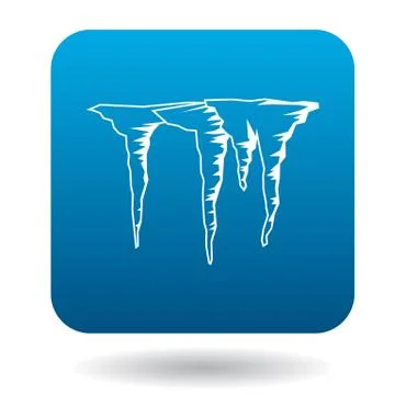 Icicles icon in simple style 스톡 일러스트