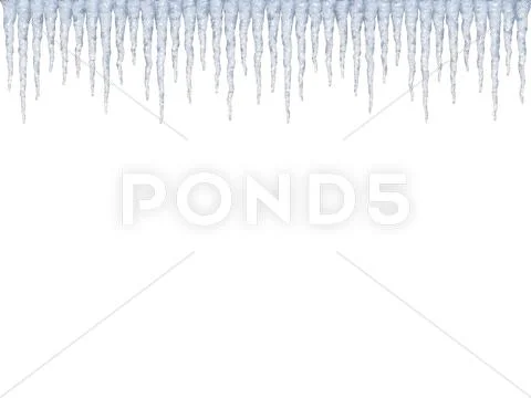 Icicles isolated on white background Stock Illustration