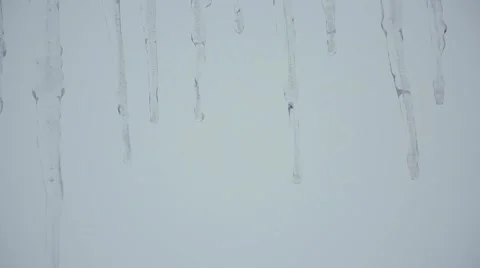 The icicles melt in spring close-up Stock Footage 46676634