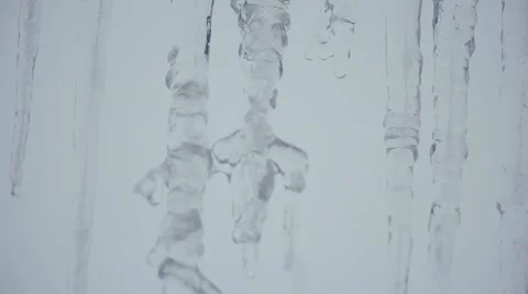 The icicles melt in spring close-up Stock Footage 46676694