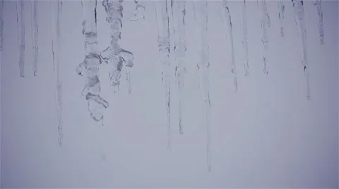 The icicles melt in spring close-up Stock Footage 46676875
