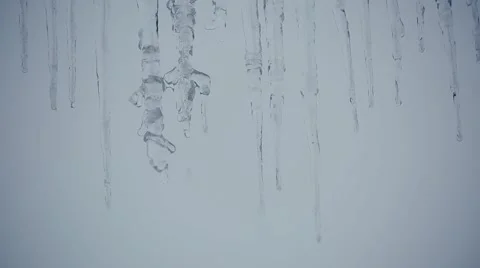 The icicles melt in spring close-up Stock Footage 46676949