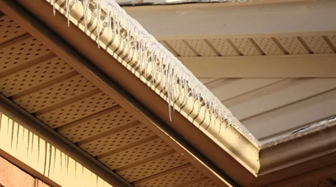 Icicles melting Stock Footage 33649989