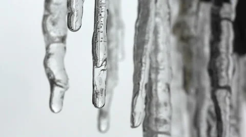 Icicles melting Stock Footage 60794170