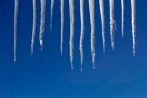 Icicles Melting Stock Photos