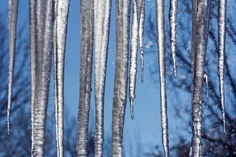 Icicles Melting Stock Photos