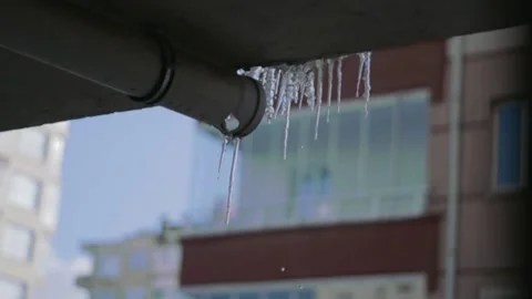 Icicles Melting in Slow Motion Stock Footage 199664012