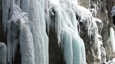 Icicles in Partnachklamm, Germany, Bavaria Stock Footage