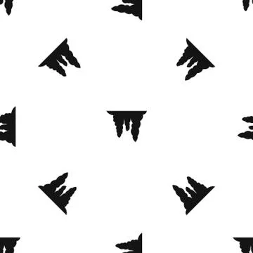 Icicles pattern seamless black Stock Illustration
