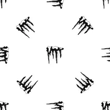Icicles pattern seamless black Stock Illustration