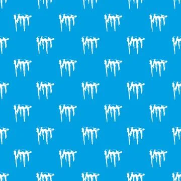 Icicles pattern seamless blue Stock Illustration