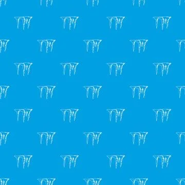 Icicles pattern seamless blue Stock Illustration