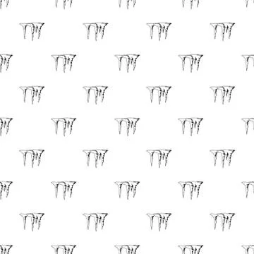 Icicles pattern, simple style Stock Illustration