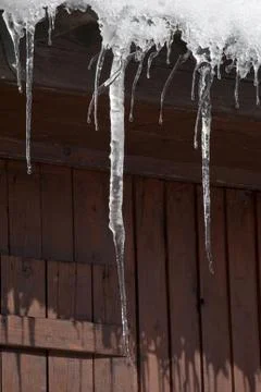 The icicles. Stock Photos