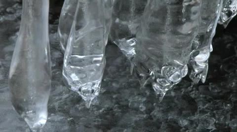 Icicles Pull out Stock Footage 345856