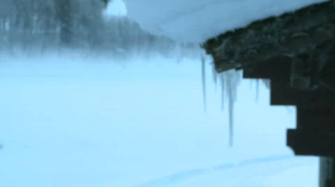 Icicles rack focus Stock Footage 303340