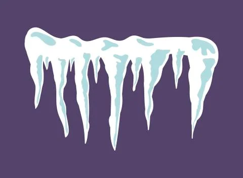 Icicles, snow cap, drift vector symbol icon design. Stock Illustration