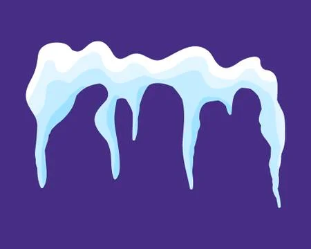 Icicles, snow cap, drift vector symbol icon design. Stock Illustration