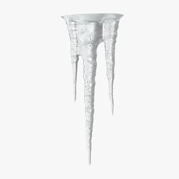 Icicles Sparkling White Ice 3D Model