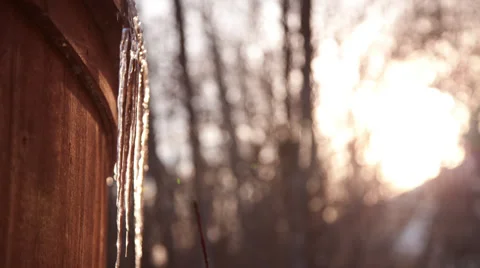 Icicles timelapse Stock Footage 33519927