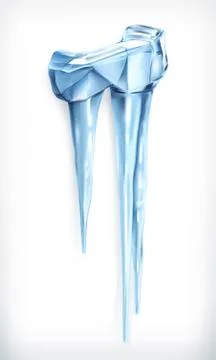 Icicles, vector icon Stock Illustration