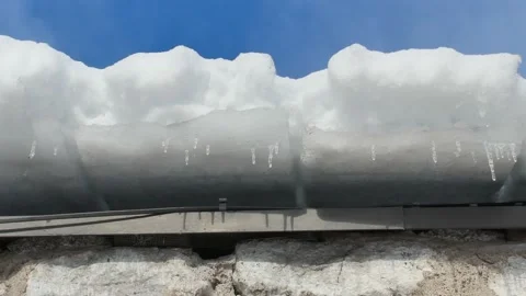 Icicles with water drops Stock Footage 171215982