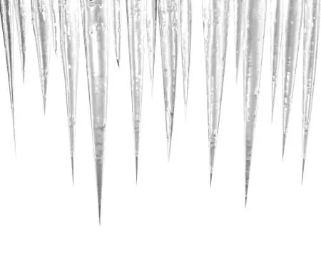 Icicles on the white Stock Illustration
